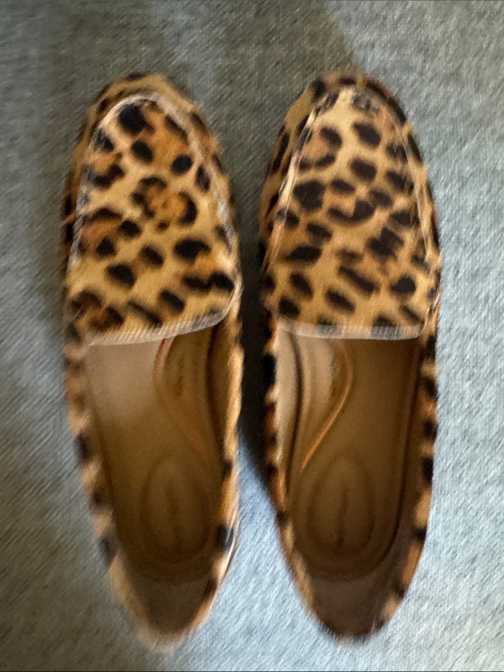 Hush Puppies Leopard-Print Slip-On Loafers in Brown and Black